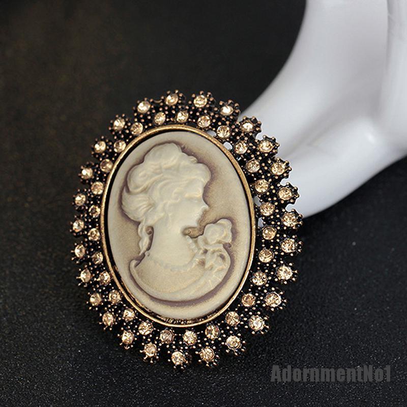 (Adornmentno1) Bros Pin Wanita Desain Cameo Victoria Hias Kristal Untuk Pesta Nikah