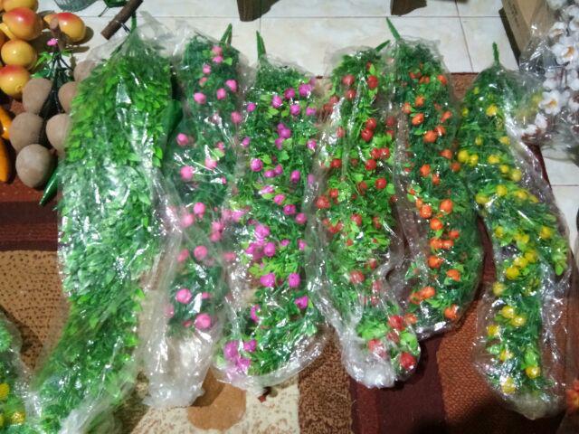 Paket Juntai Ganggang Nanas+pot Dinding/bunga Plastik/daun Rambat Plastik/daun Plastik/dekor Priti