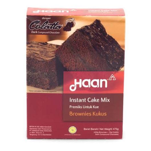 

haan instant cake mix brownies kukus 475gr