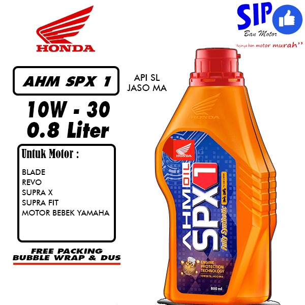 AHM Oil SPX1 800 ml 10W30 Oli motor HONDA SPX