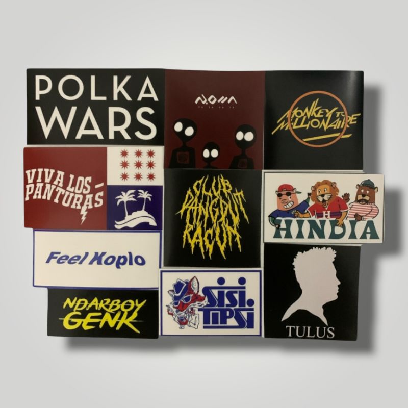 Sticker Pack Band Indie (Polka Wars, Tulus, Sisitipsi, Ndarboy Genk, Feel Koplo, Club Dengdut Racun,