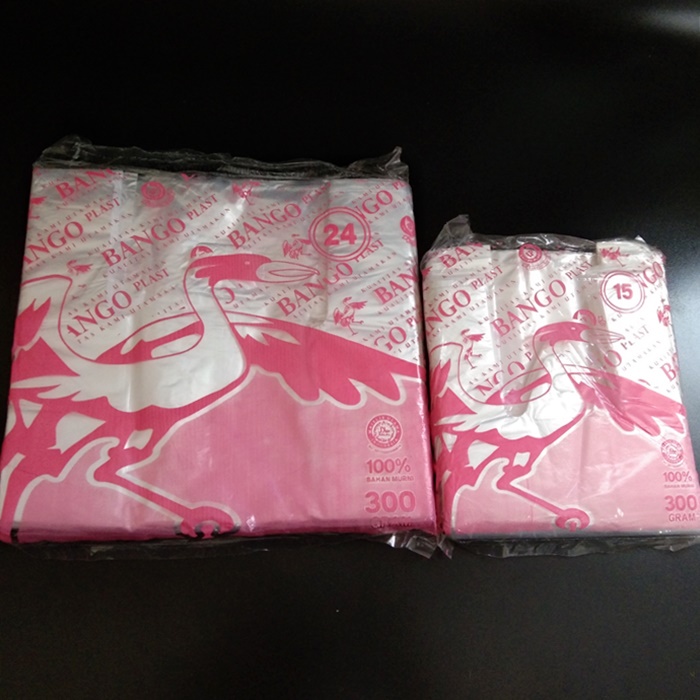 Kantong Plastik Bening/Kantong Plastik Makanan/Bango Pink 300gram/Kantong Kresek Bening/Take Away