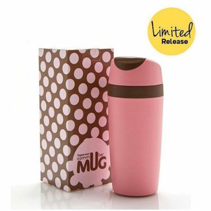 commuter mug pink tupperware / wadah minum tahan pamas dan dingin