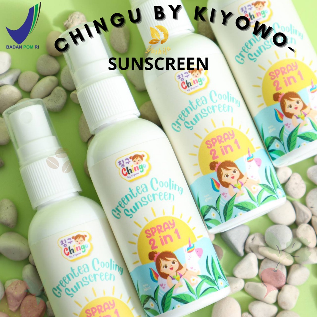 Sunscreen Spray Chingu by Kiyowo 60 ml SPF 50 | Greentea Cooling Sunscreen Spray Chingu By Kiyowo