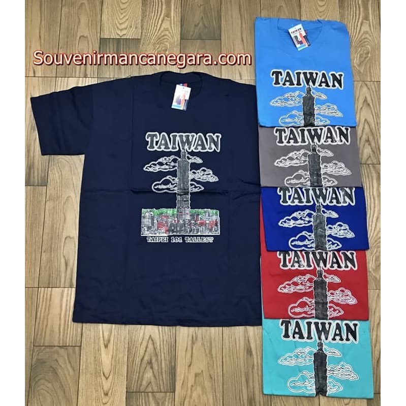 Kekinian Souvenir Kaos Taiwan Asia