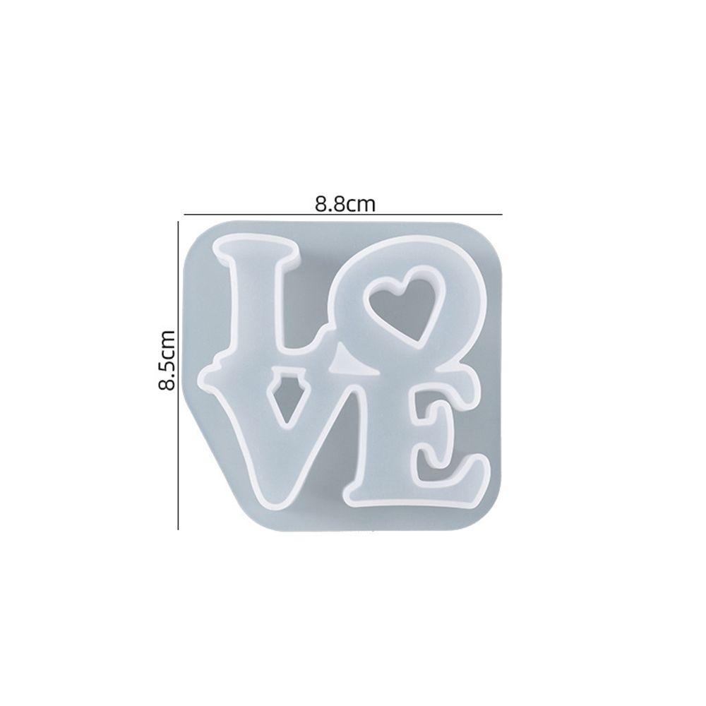 Solighter LOVE Ornamen Perhiasan Alat DIY Craft Cetakan Kue Epoxy Resin Hari Valentine Silikon Mold