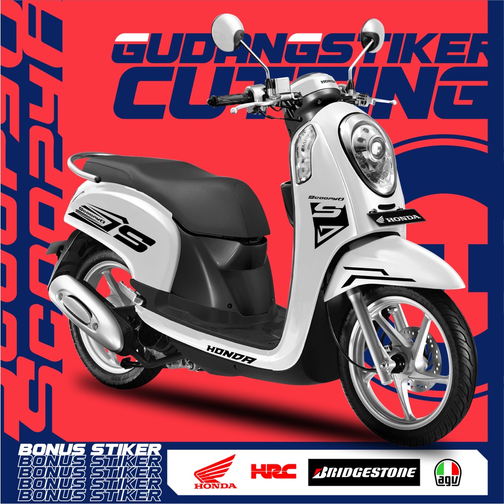 STRIPING CUTTING HONDA SCOOPY CARBU 2013 - 2016 STIKER AKSESORIS SEPEDA MOTOR