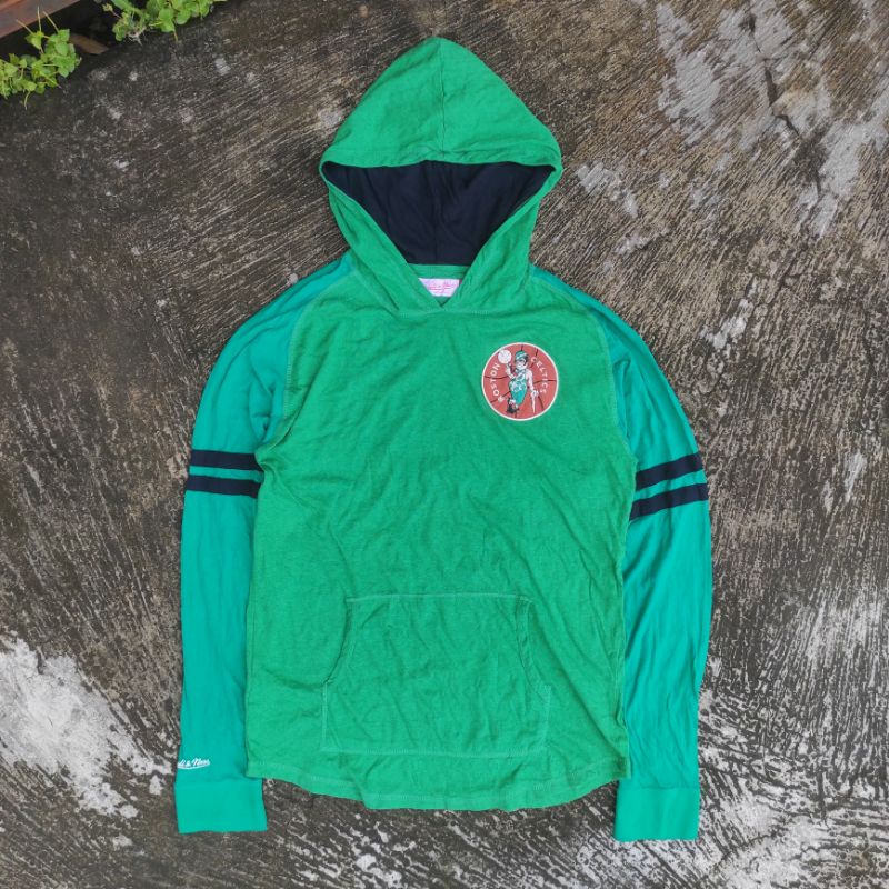 JAKET HOODIE SWEATER SWEATSHIRT VINTAGE JERSEY NBA BASKET BOSTON CELTICS MAJESTIC STARTER PRELOVED S