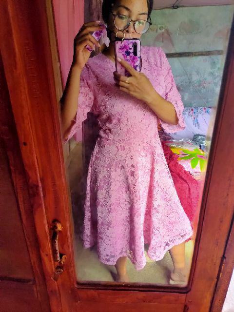 Luve Collectons - Dress Brukat Wanita  -dress Brukat Pesta - Dress Pesta Brukat - Brukat Dress Pesta