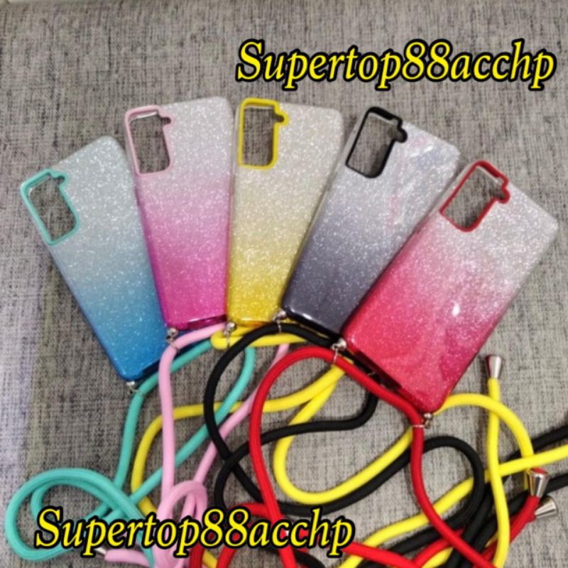 Case Tali Nagita Samsung Galaxy S21 S21 Plus S21 Ultra Lanyard Glitter Gantungan