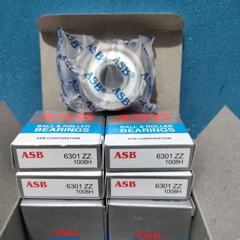 Bearing Kelahar Bering Laher Lahar Bearing 6301 6301zz Merk ASB Kelahar Bearing 6301 Harga Satuan / Per 10pcs