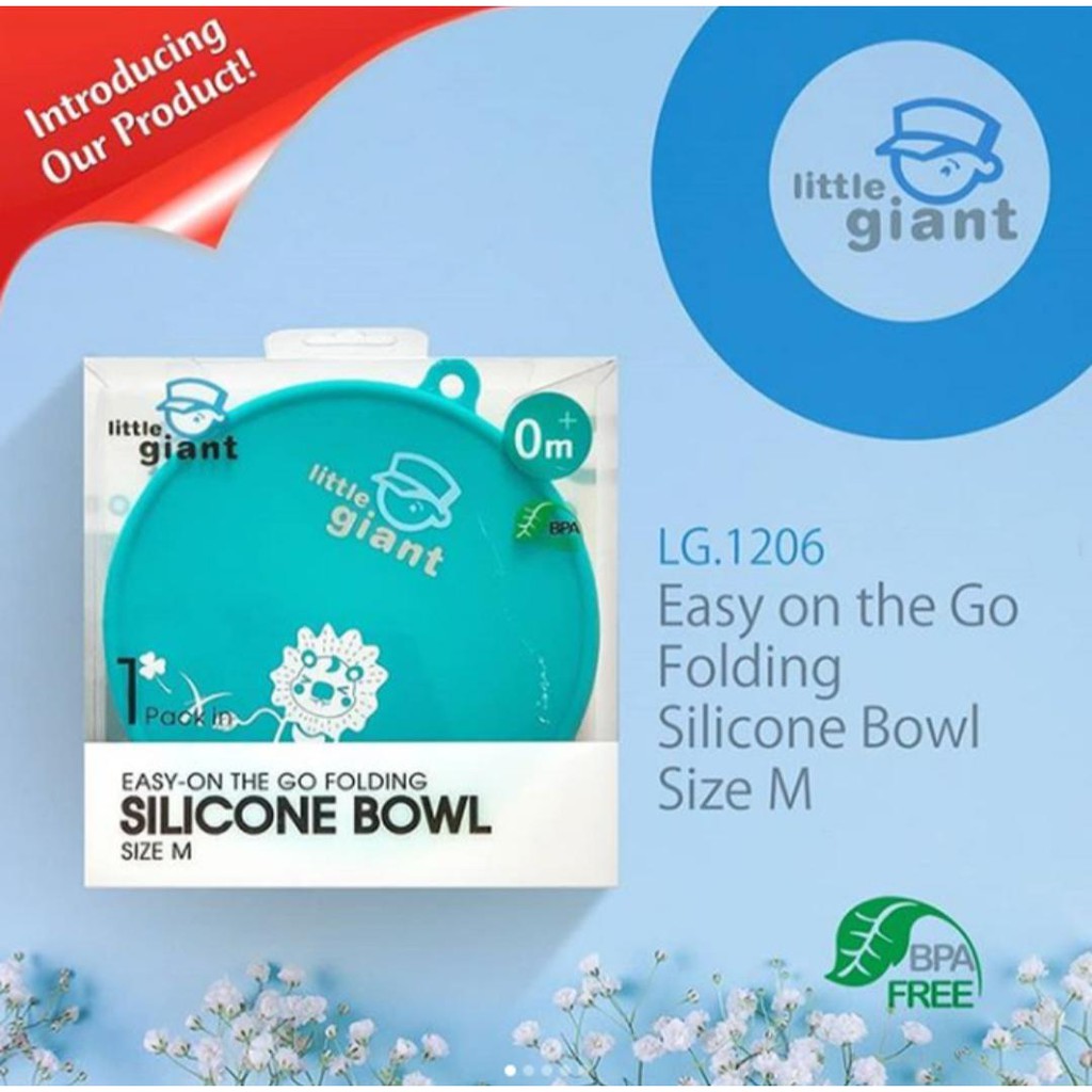 Little Giant LG 1206 Easy On The Go Folding Silicone Bowl Size M Mangkok Makan Bayi
