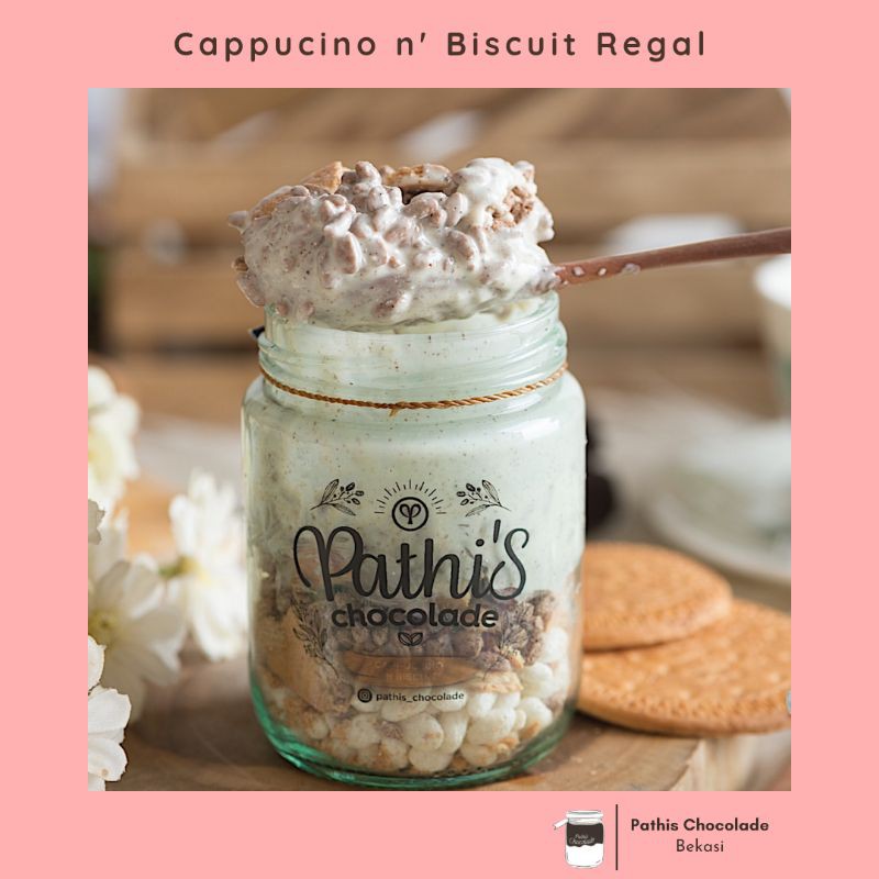 

Pathis Chocolade Cappucino Biskuit Regal Marie 105 Gr Chocolate In Jar