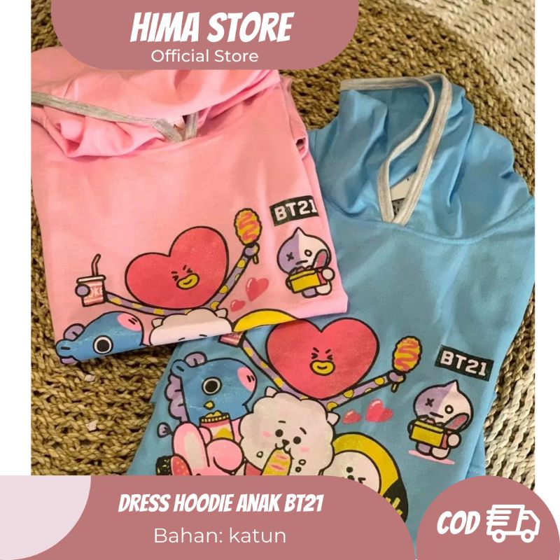 [BISA COD] Dress Hoodie Anak BT 21 Hoodie BT 21