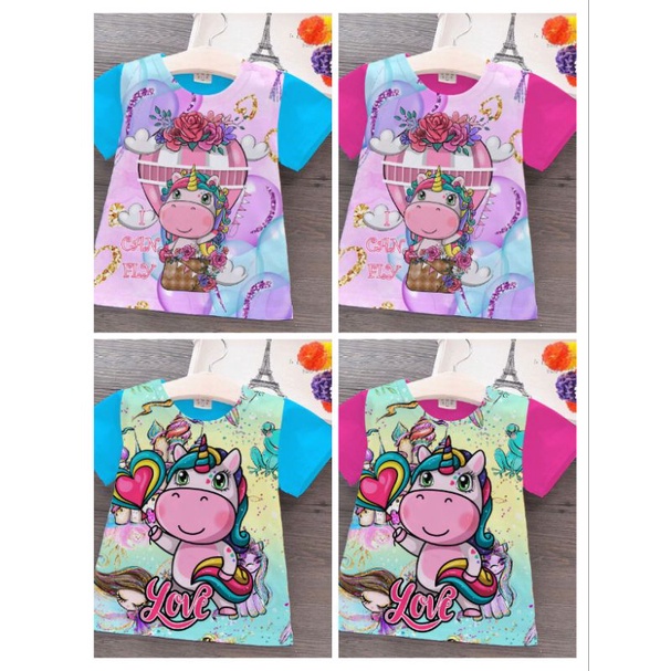 Baju Kaos Atasan  Anak Perempuan 2-9 tahun