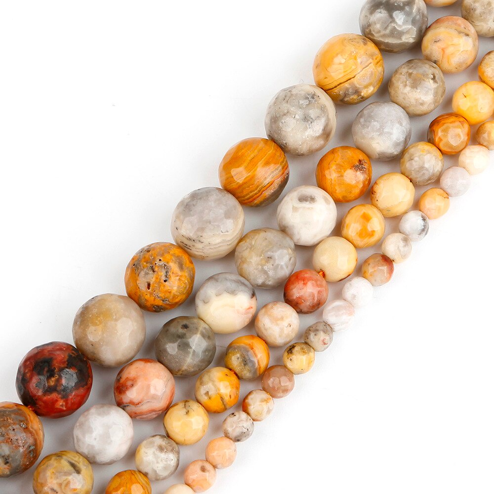 38-93 Pcs Fashion Natural Druzy Agate Faceted Round Bell Beads untuk DIY Kalung Membuat Perhiasan Memilih Ukuran 4 6 8 Mm Grosir