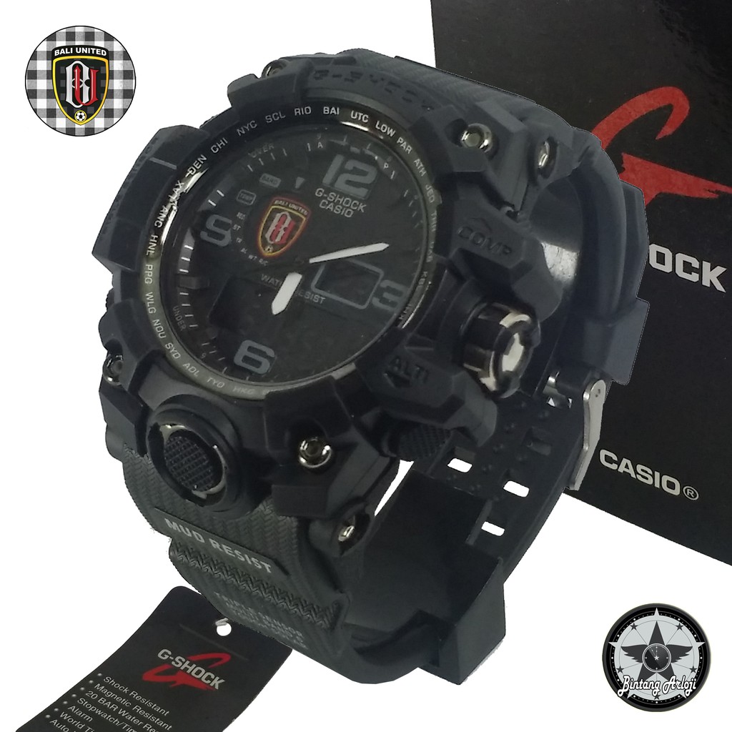 { EXCLUSIVE } JAM TANGAN BALI UNITED DUAL TIME (FULLBLACK)