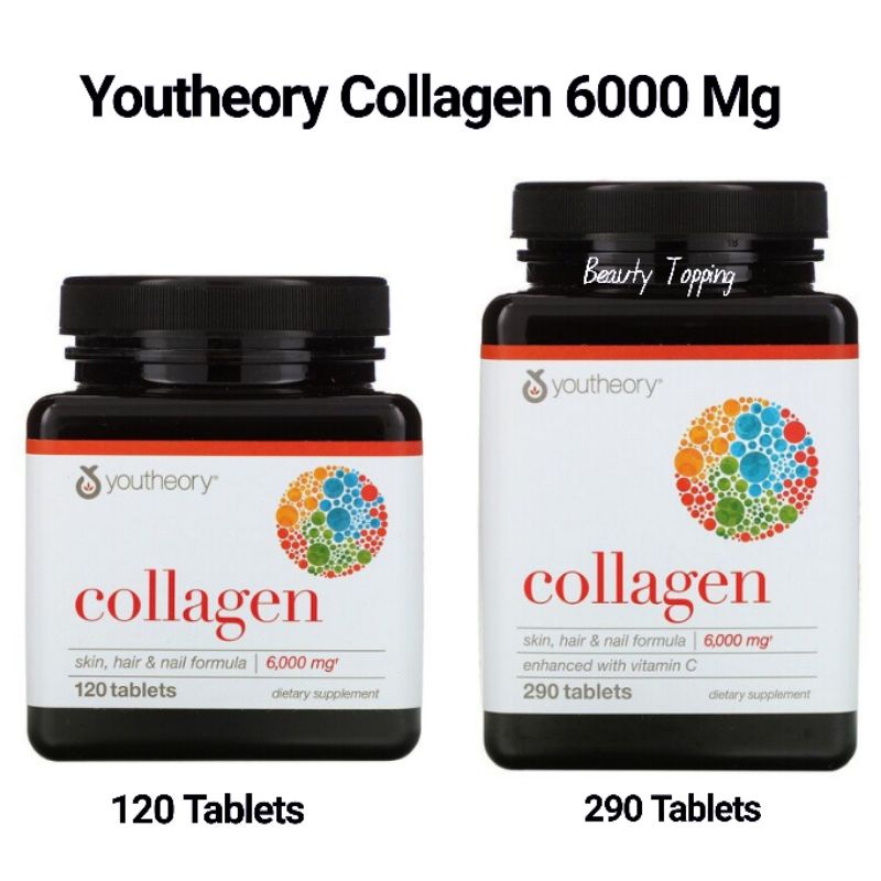 Youtheory Collagen 6,000 mg Isi 120 Tabs / 290 Tabs