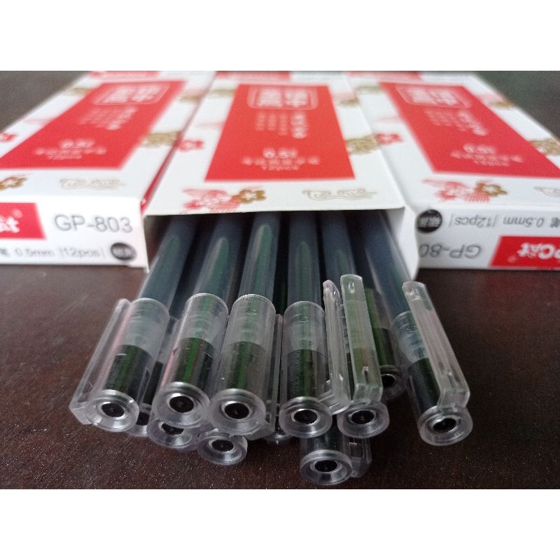 Pulpen gel Esco Mini RB RedBlue 0.5mm Hitam Murah / gel pen / pen gel