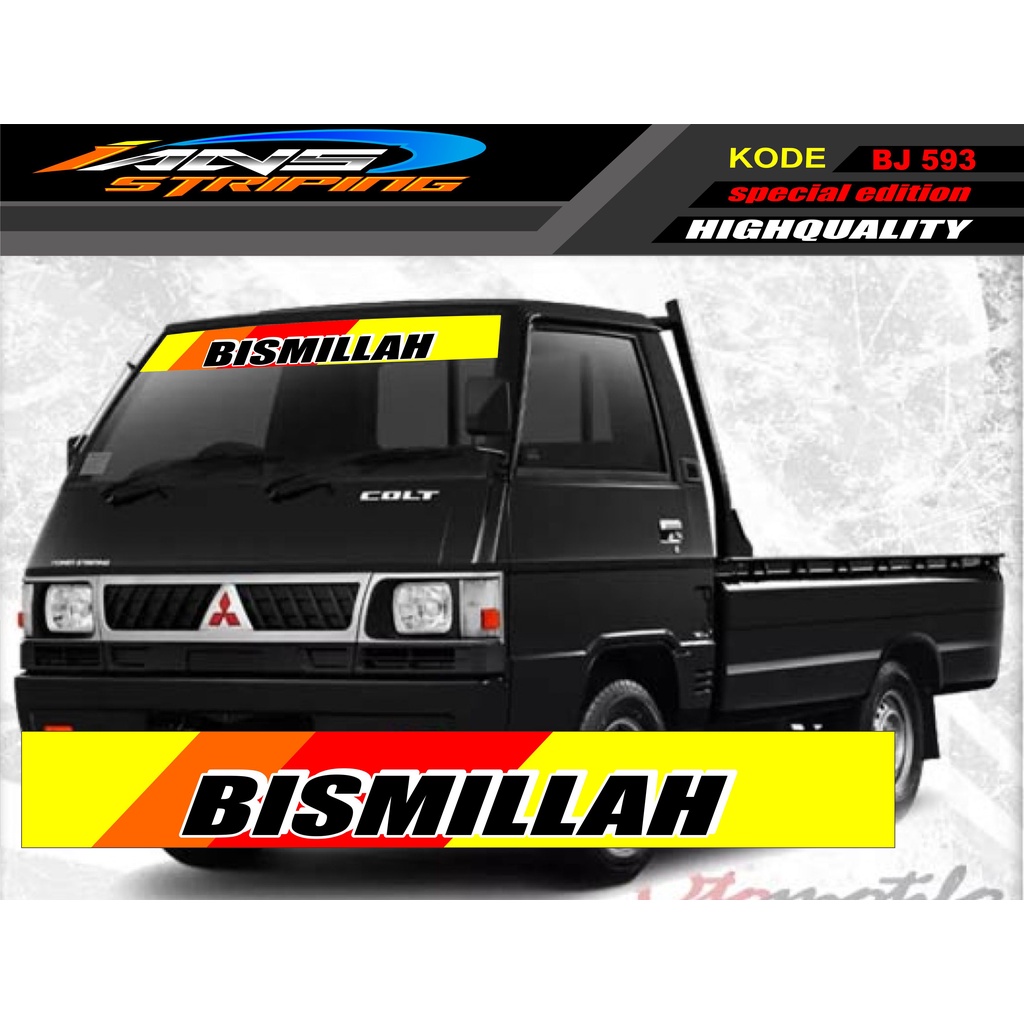 STIKER KACA DEPAN MOBIL L300 / GRANDMAX / PICK UP / CARRY / STIKER KACA DEPAN MOBIL PICK UP / DECAL STIKER PICK UP BJ593