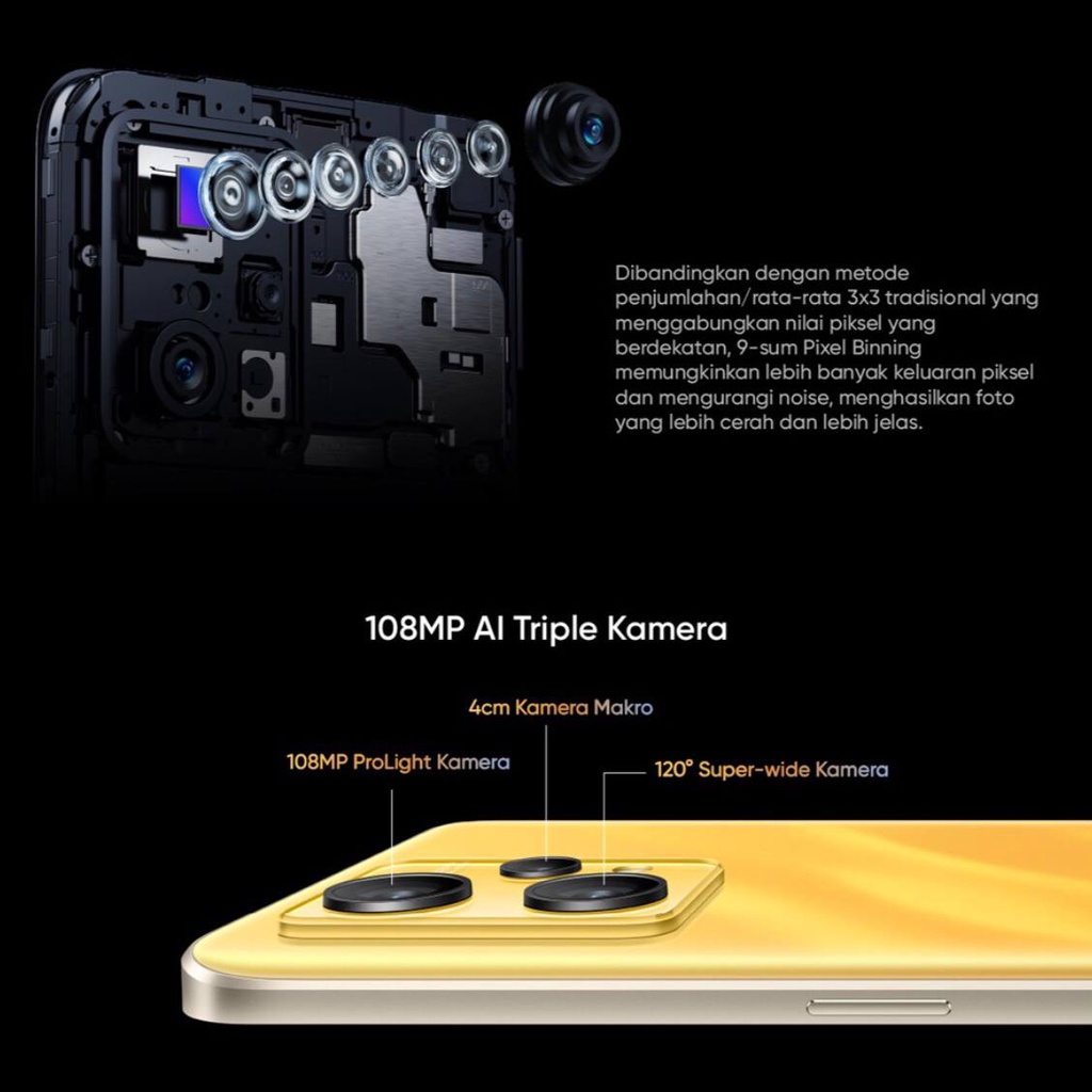 Realme 9 [6GB+128GB - 8GB+128GB] Snapdragon 680 | 108MP Triple Camera | 6.4&quot; Super AMOLED | 5000mAh | Garansi Resmi Realme 1 Tahun