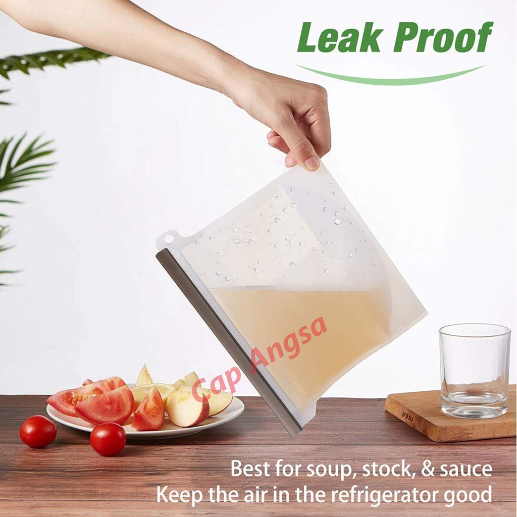 SILIKON SILICON ZIP LOCK SOUS VIDE SILICONE ZIPLOCK FOOD STORAGE BAG 500mL 500 mL KANTONG PLASTIK