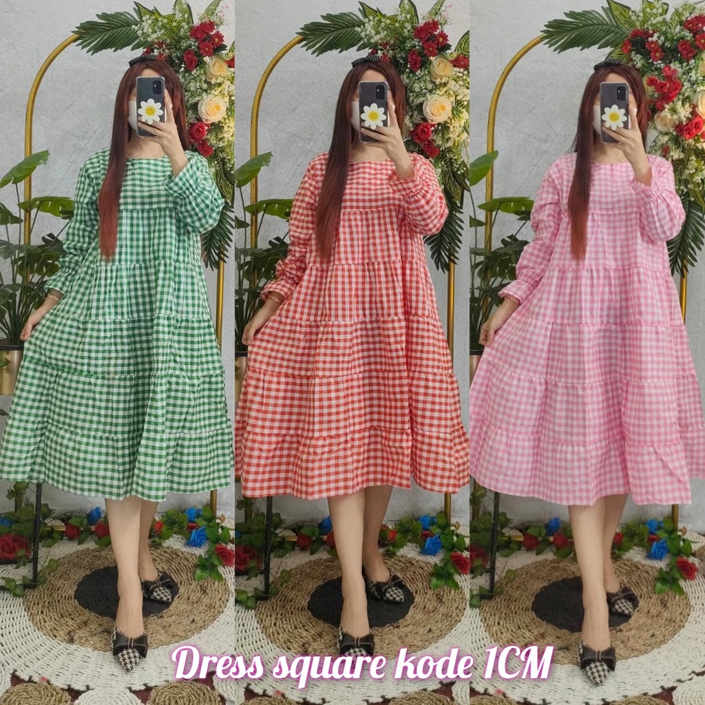 Midi square dress / gamis midi / midi kotak / midi chanda