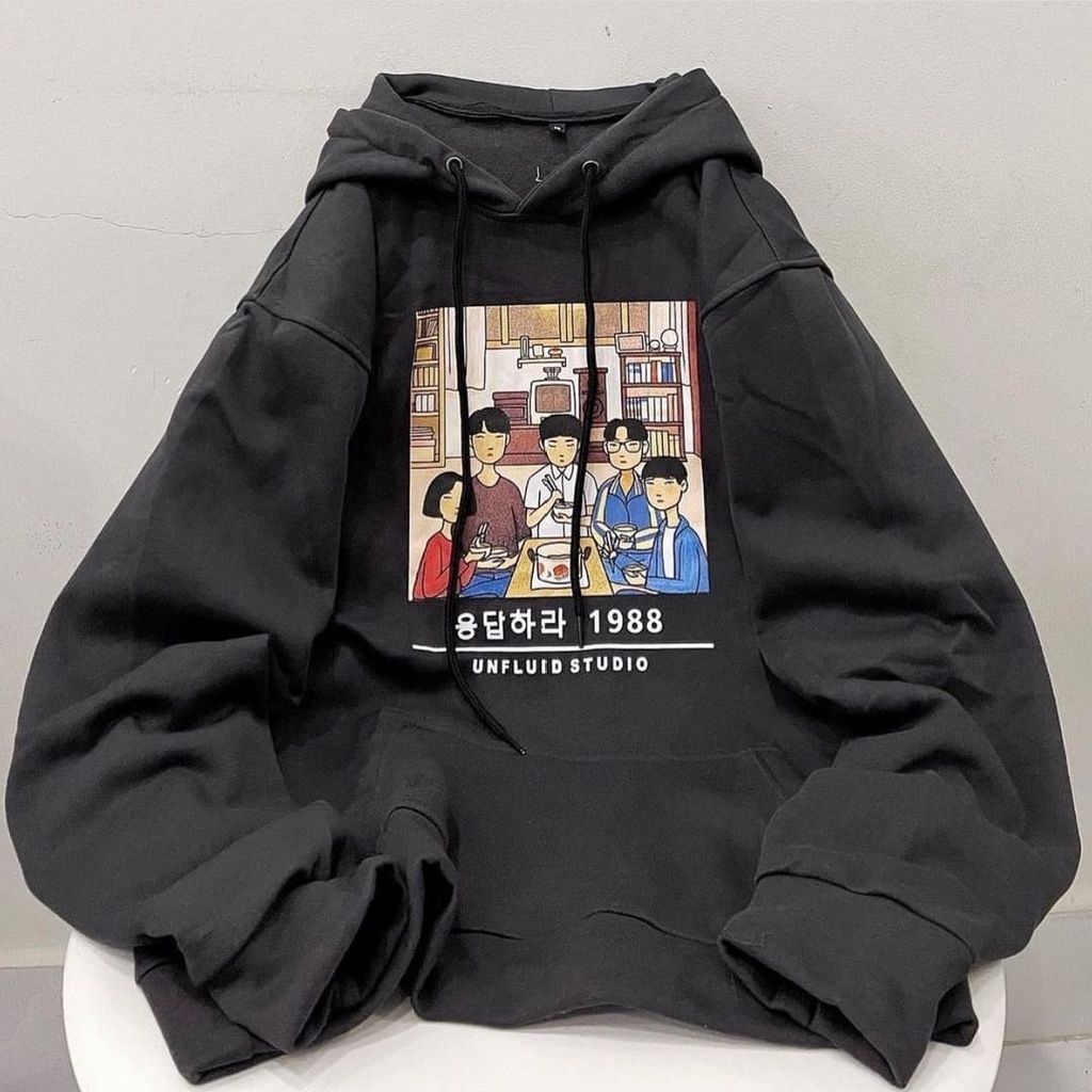 HOODIE SWEATER UNFLUID STUDIO OVERSIZE WANITA BAHAN FLEECE - HOODIE OVERSIZE