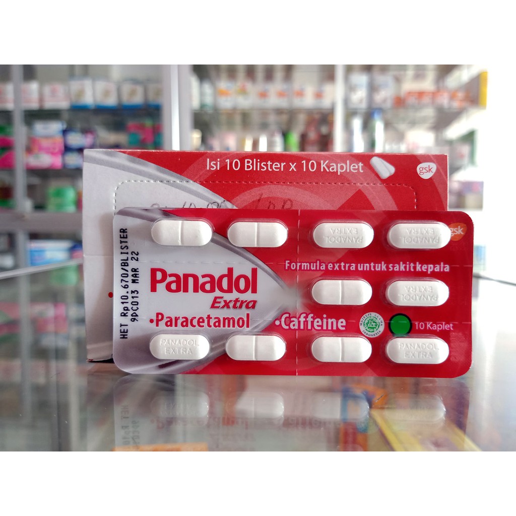 Panadol Extra Merah 1 Strip Isi 10 Tablet Obat Sakit Kepala Sakit Gigi Demam Shopee Indonesia