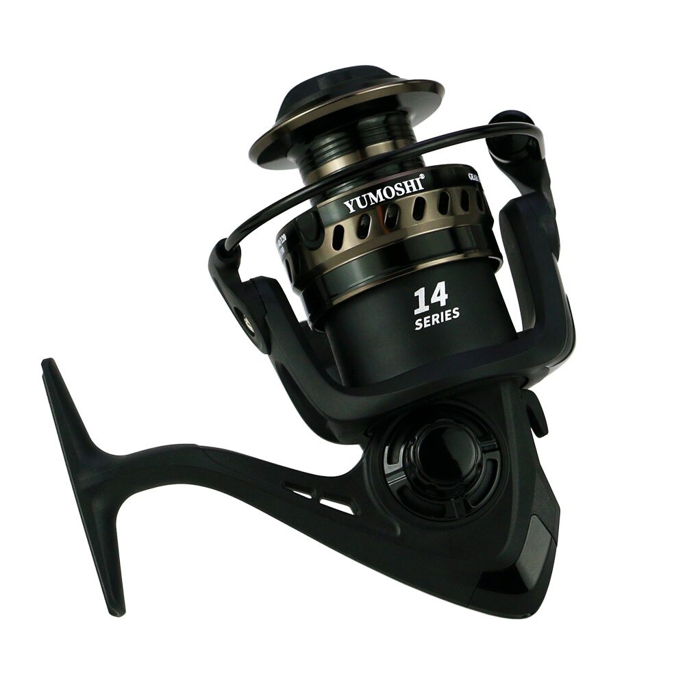 YUMOSHI LS5000/LS4000 Reel Pancing Fishing Reel 14 Ball Bearing 5.2:1 - Black - 3ITH0LBK