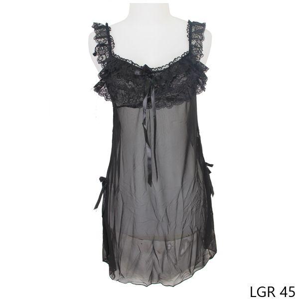 Lingerie Wanita Sexy Tile Hitam - LGR 45