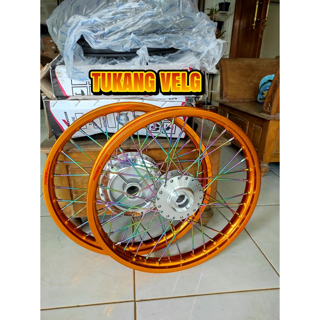 Velg jari jari Jupiter z,Vega new,Jupiter MX old paketan velg gold ruji pelangi