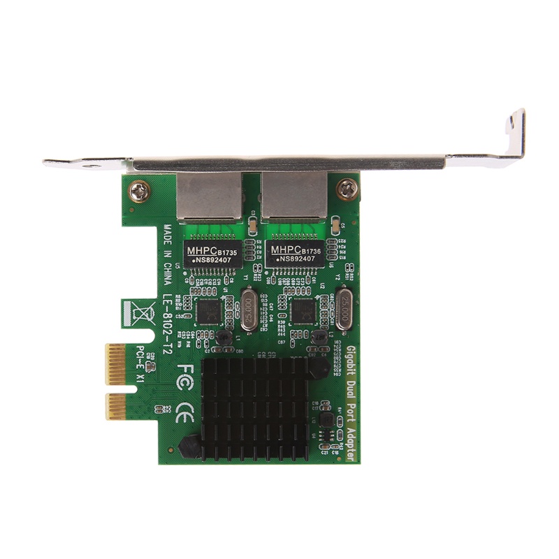 Cre Kartu Jaringan Ethernet Gigabit PCI-E X1 Dual Port 10 / 100 / 1000Mbps