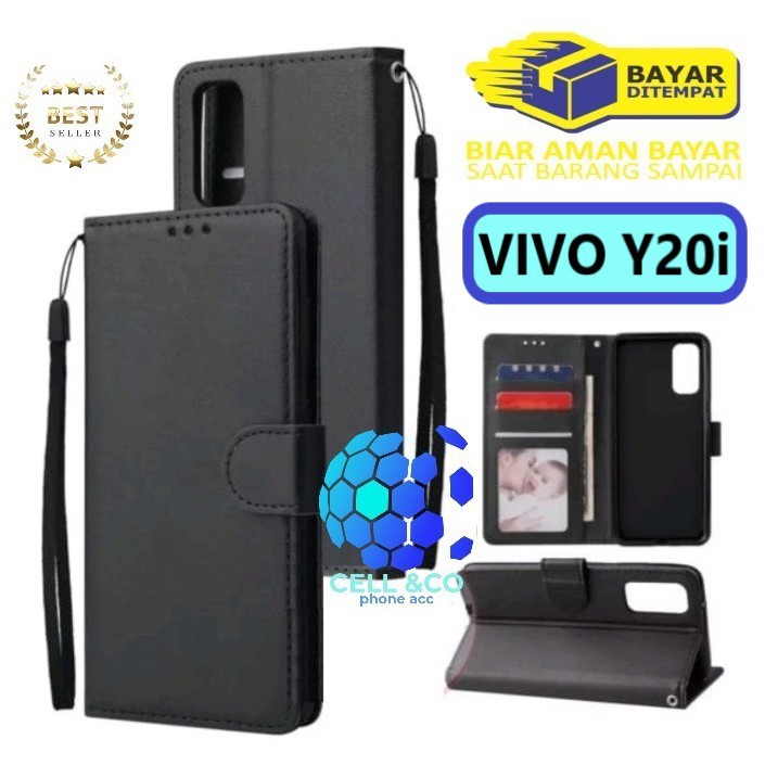 Flip cover VIVO Y20i Flip case buka tutup kesing hp casing flip case leather wallet