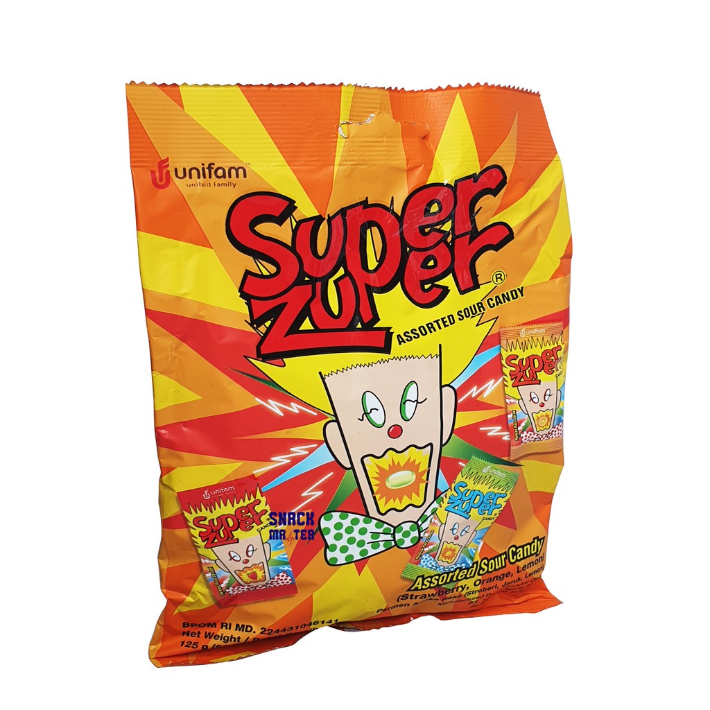 

Permen Super Zuper Assourted Sour Candy - Netto 125 gr