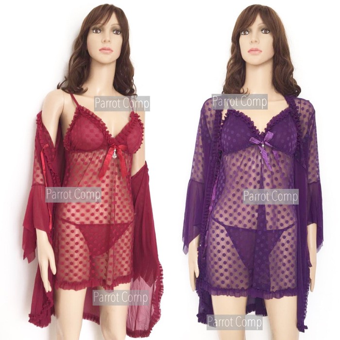 Sexy Lingerie Seksi Kimono Lingerie Wanita 1221 Lingeri Big Size Cewek