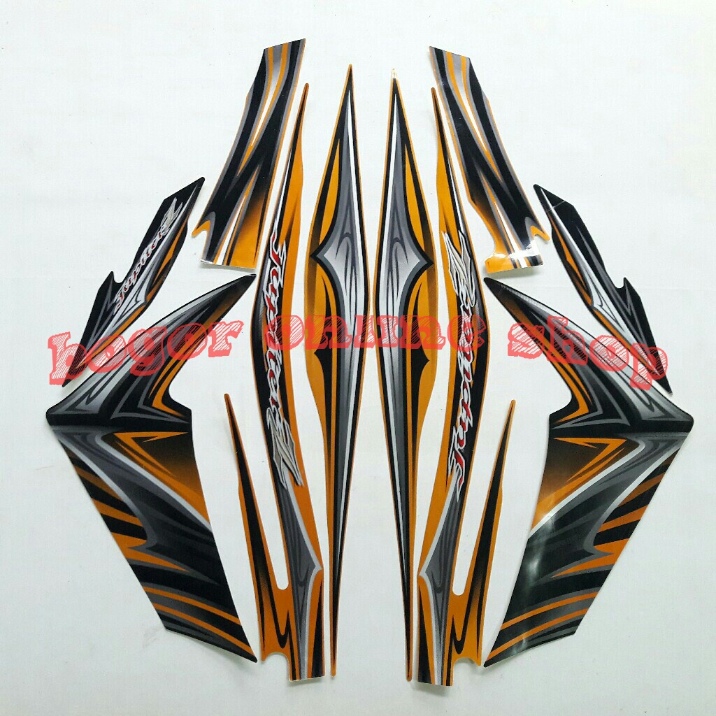 sticker striping body motor jupiter z 2011 gold