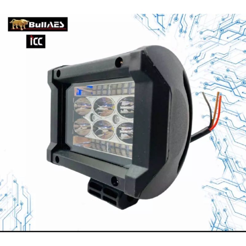 lampu tembak Cwl 6led Cree work light 6 mata LED blue