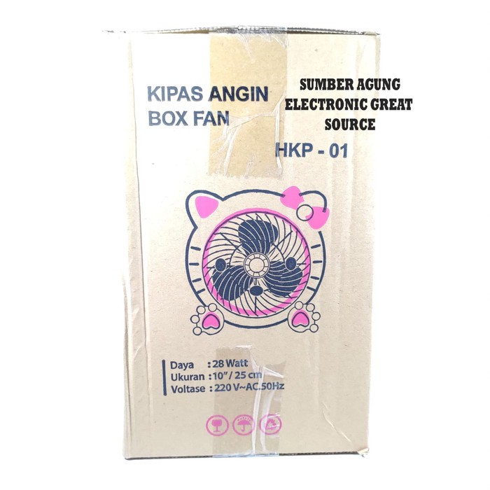 Kipas Angin Hello Kitty Meja 10inch 28W Hakamitsu HKP01 25cm Box Fan