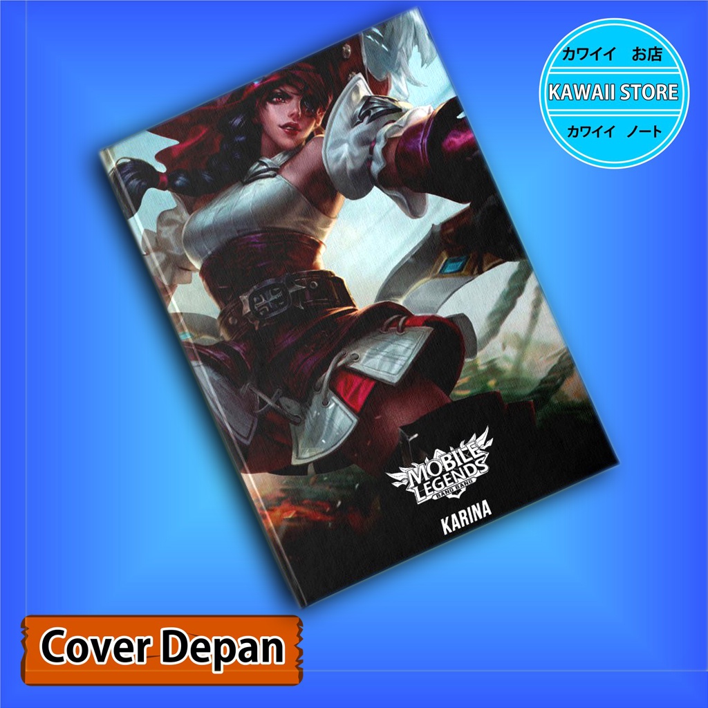 

Notebook / Pocket book Hard Cover Game MLBB KARINA uk A5 & A6 / Notes Book