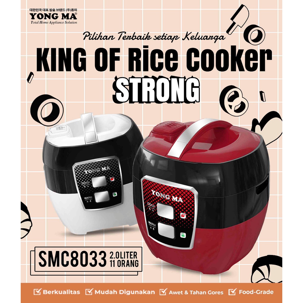 Magic Com YONG MA SMC-8033 / YONGMA SMC8033 Rice Cooker 2 Liter