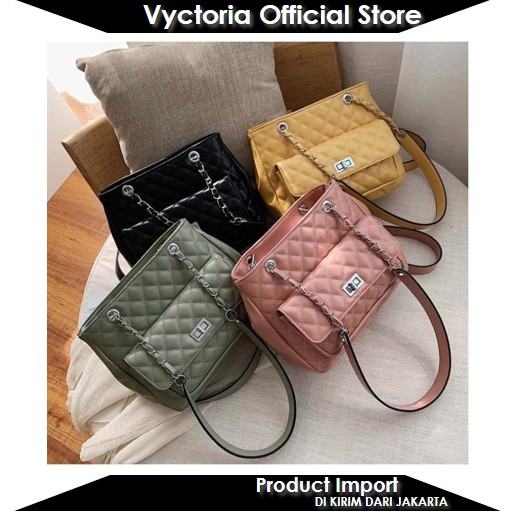 (COD) VYCTORIA VOS05236 Tas Selempang Wanita Fashion Import Handbag Grosir Promo EL579 BQ2677 2677 579