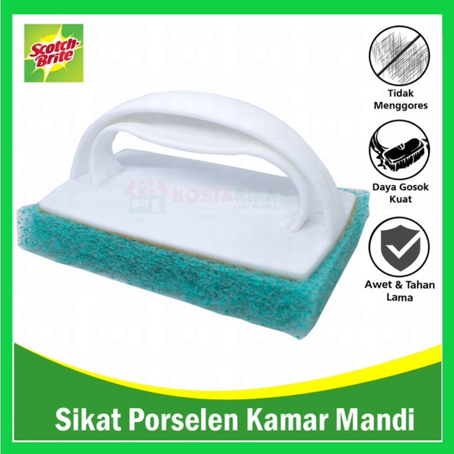 3M Scotch-Brite 3M Pel Strip Kuning Set ID-42 Sikat Porselen Sikat Bak Dinding Kamar Mandi