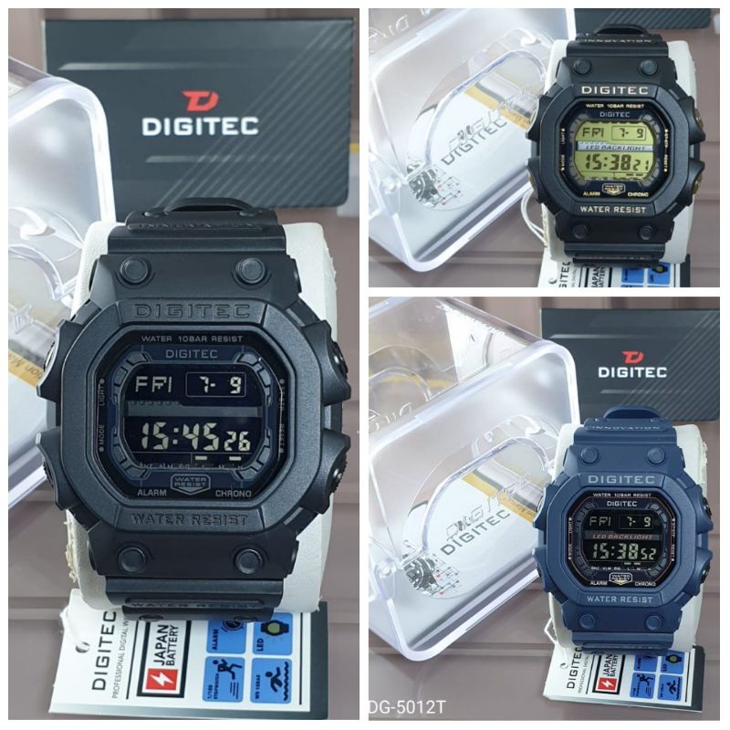 Jam Tangan Pria Digital Digitec Original DG-5012T Tahan Air Gratis Ongkir COD