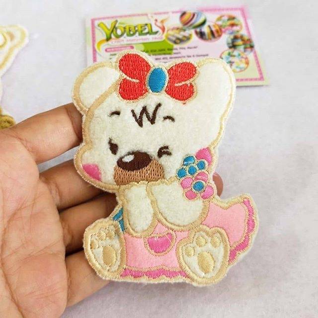 Aplikasi bordir tempel / bordiran jaket / bordir baju / bordir 3d tempel