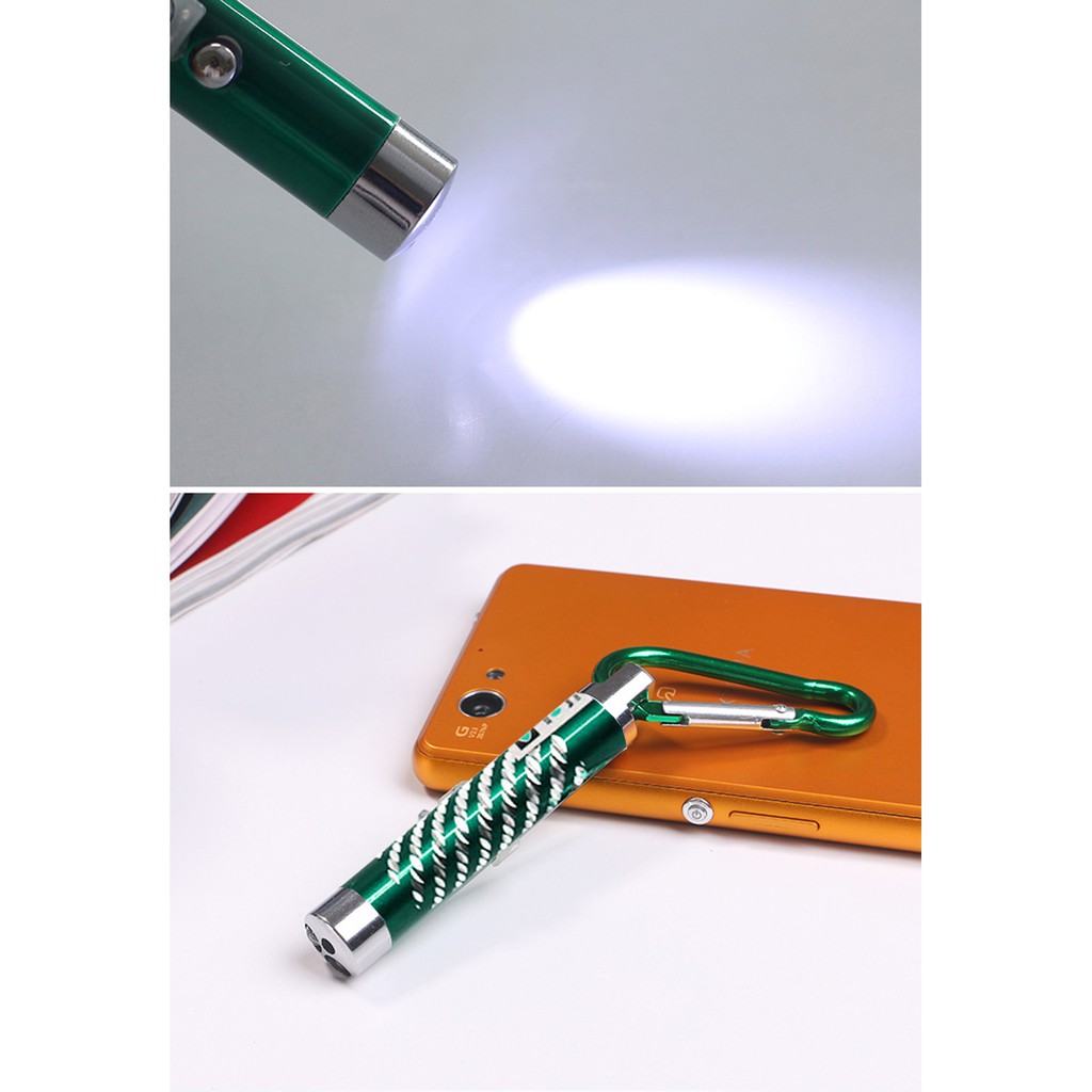 【Stok Baru】Laser Pointer 3 In 1 mini  Gantungan Kunci Senter Laser Ledlight Periksa uangnya