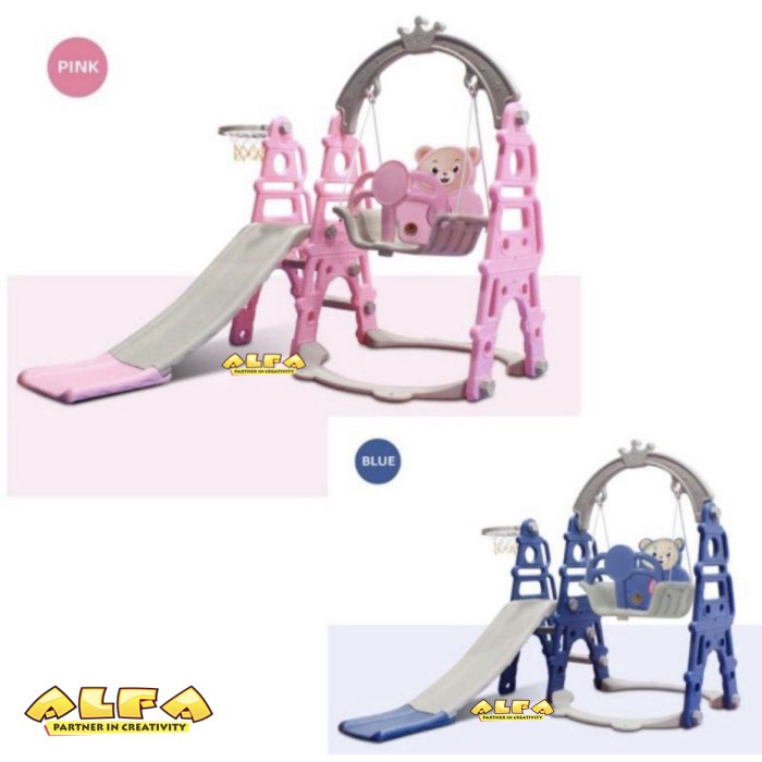 Toko Mainan ALFA Perosotan+Ayunan+Ring Basket Playground VRT-1110
