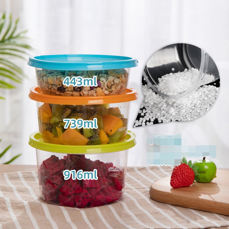 1Pc Disposable Plastic Round And Square Food Containers Organizer Box / Transparent Take-out Packaging Box