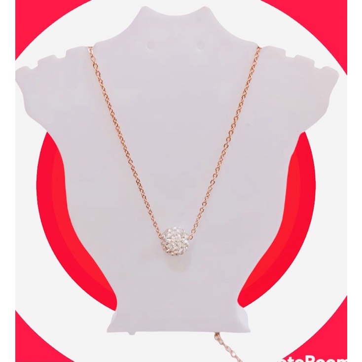 kalung titanium//kalung bola disko//titanium//kalung