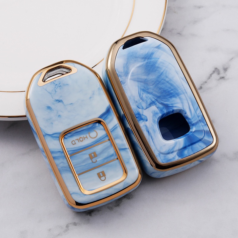 Casing Kunci Mobil Honda Civic City Accord CRV CR-V 2022 Bahan TPU Aksen Giok Emas